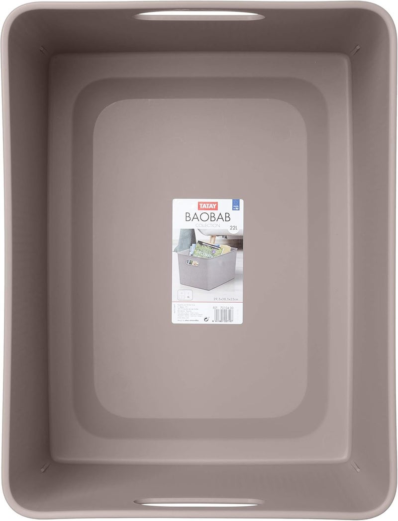 TATAY Baobab XL Multipurpose Storage Basket - Taupe - Image 2